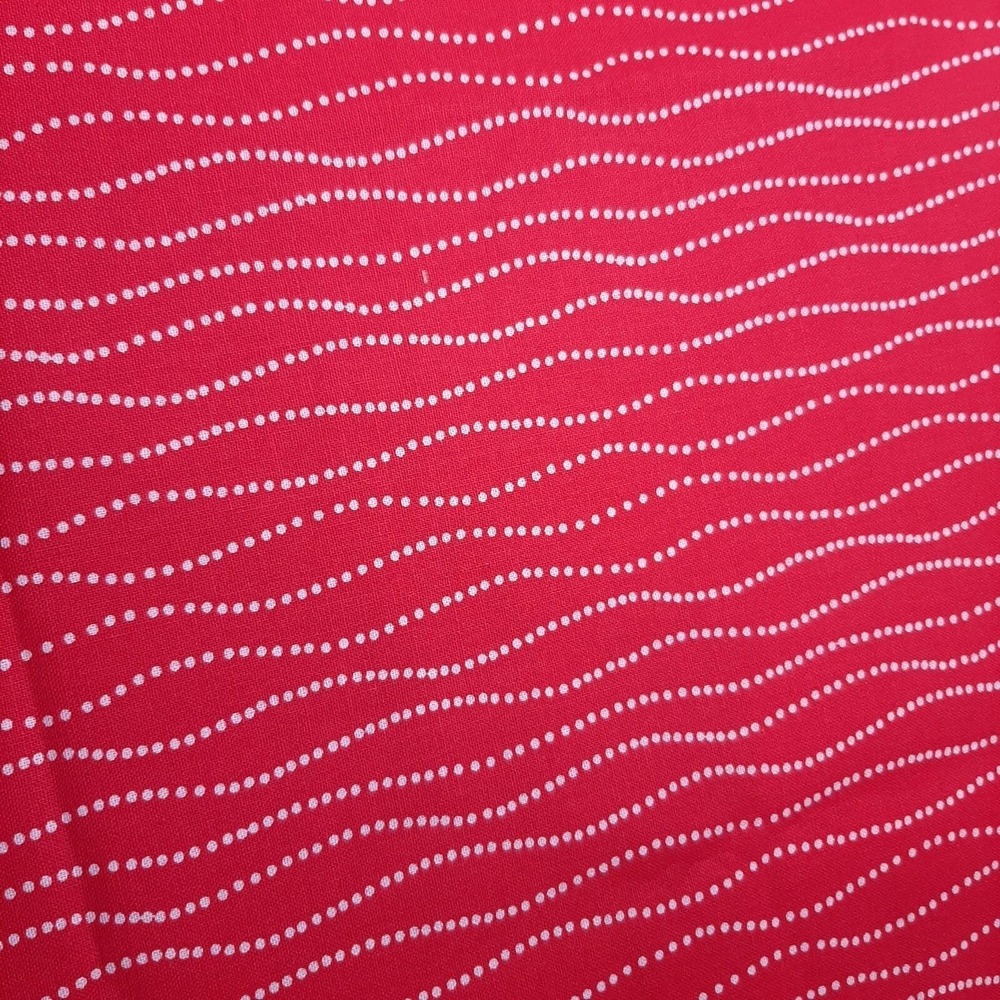 Waverly Inspirations Cotton Quilting Fabric Red with White Dots 1 Yard